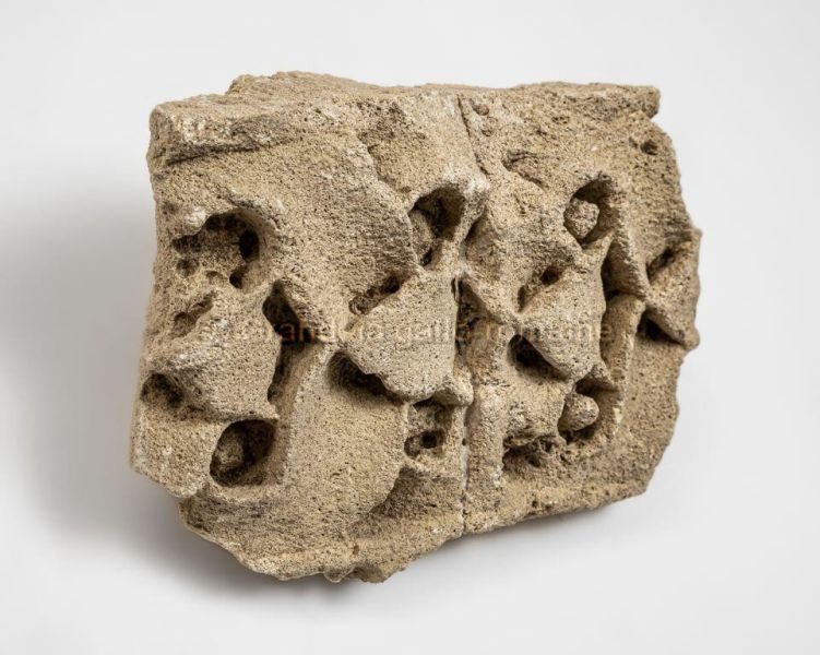 Fragment ornemental à décor de tresses et oeillets imbriquées