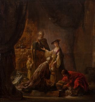 Agar présentant Ismaël à Sarah et Abraham