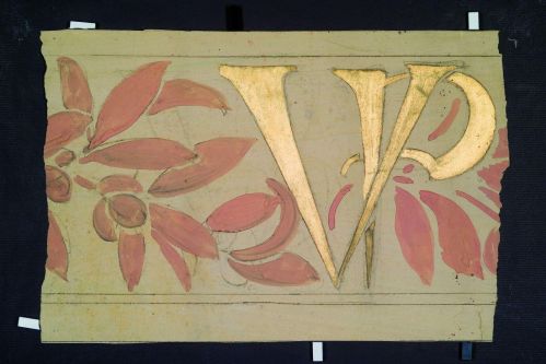 Etude d'iris (recto) ; Frise de feuilles avec lettrines (verso) ; © Illustria
