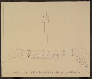 Etude pour le Monument des Fusillés de la Résistance à Epinal ; © Illustria