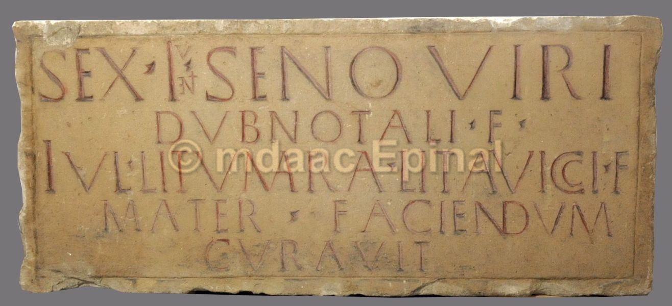 Inscription funéraire dédiée à Sextius Juventus