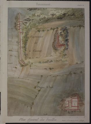 Plan général des fouilles de Bousemont ; © LAURENCON Joëlle