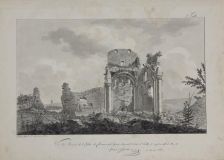 Vue des ruines de l’église de Chaumousey, prise du point ...