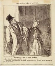 Croquis pris au théâtre par Daumier. Une méprise à l'Odéo...
