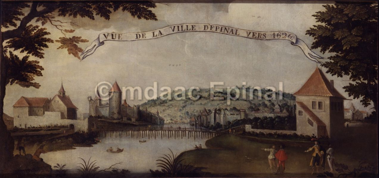 Vue de la ville d'Épinal en 1626