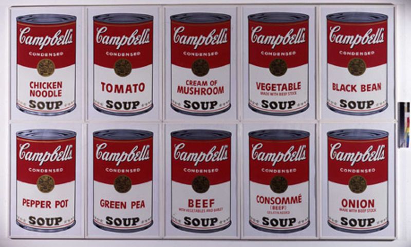 10 Campbell's soup cans