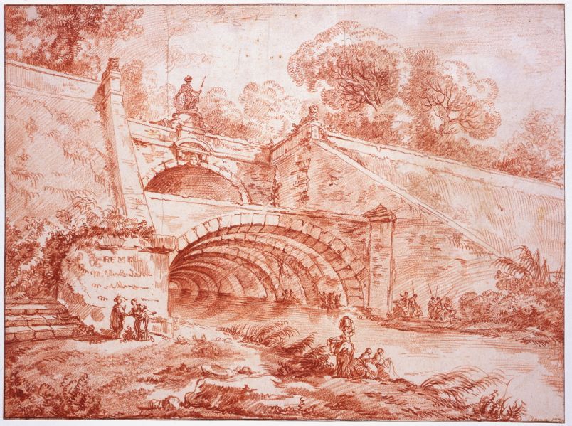 Le Pont du roi à Juvisy-sur-Orge (d’après Hubert Robert)