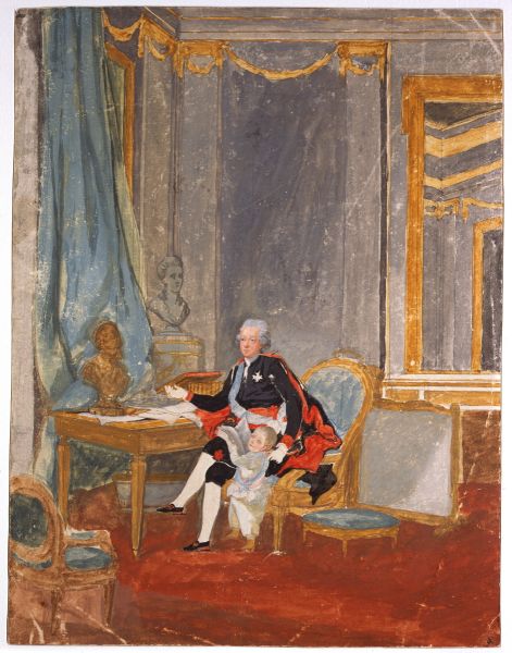 Etude pour le portrait de Gustave III avec son fils Gustave-Adolphe
