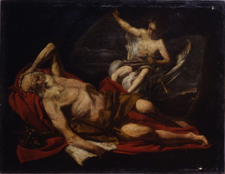 Saint Jérôme et l’ange sonnant la trompette du Jugement dernier