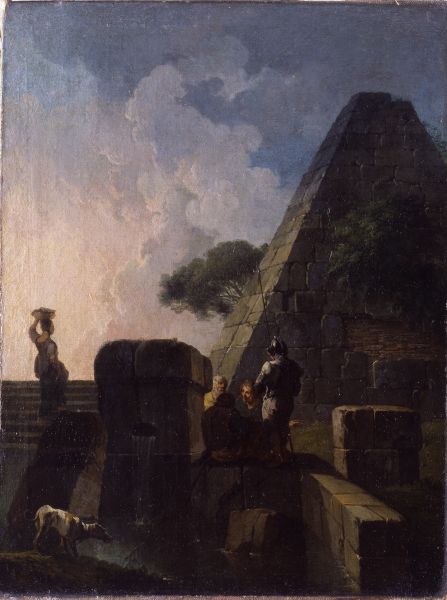 Caprice architectural avec la pyramide de Caïus Sextius