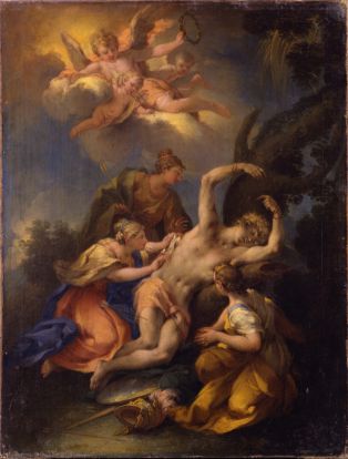 Saint Sébastien soigné par Irène ; © PRUD’HOMME Bernard