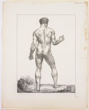 Etude d'homme debout de dos ; Anatomie des peintres